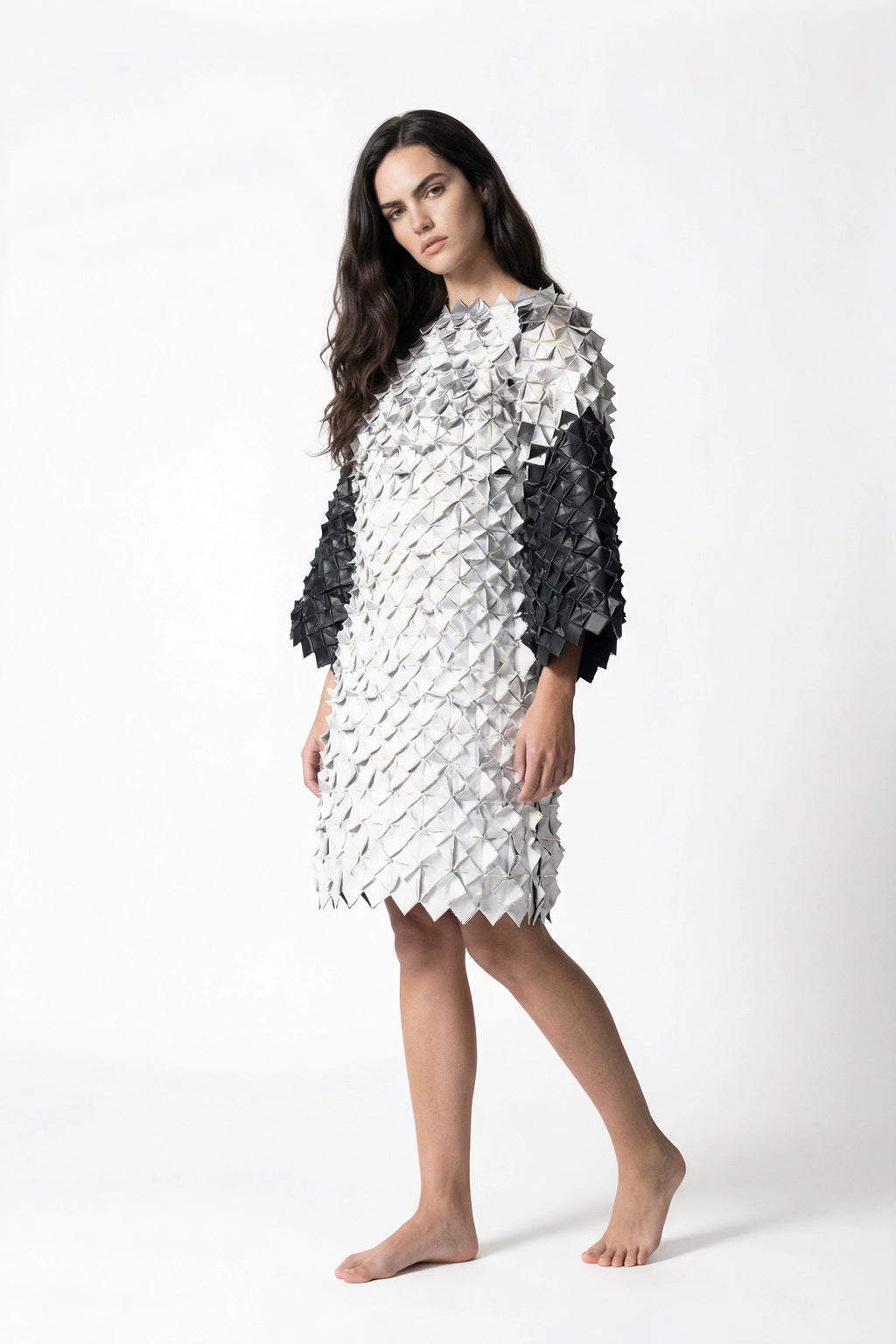 Modular Dress in Reclaimed Leather