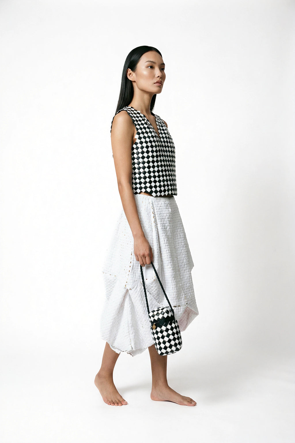Modular Art Couture Set in Reclaimed Milk Packaging