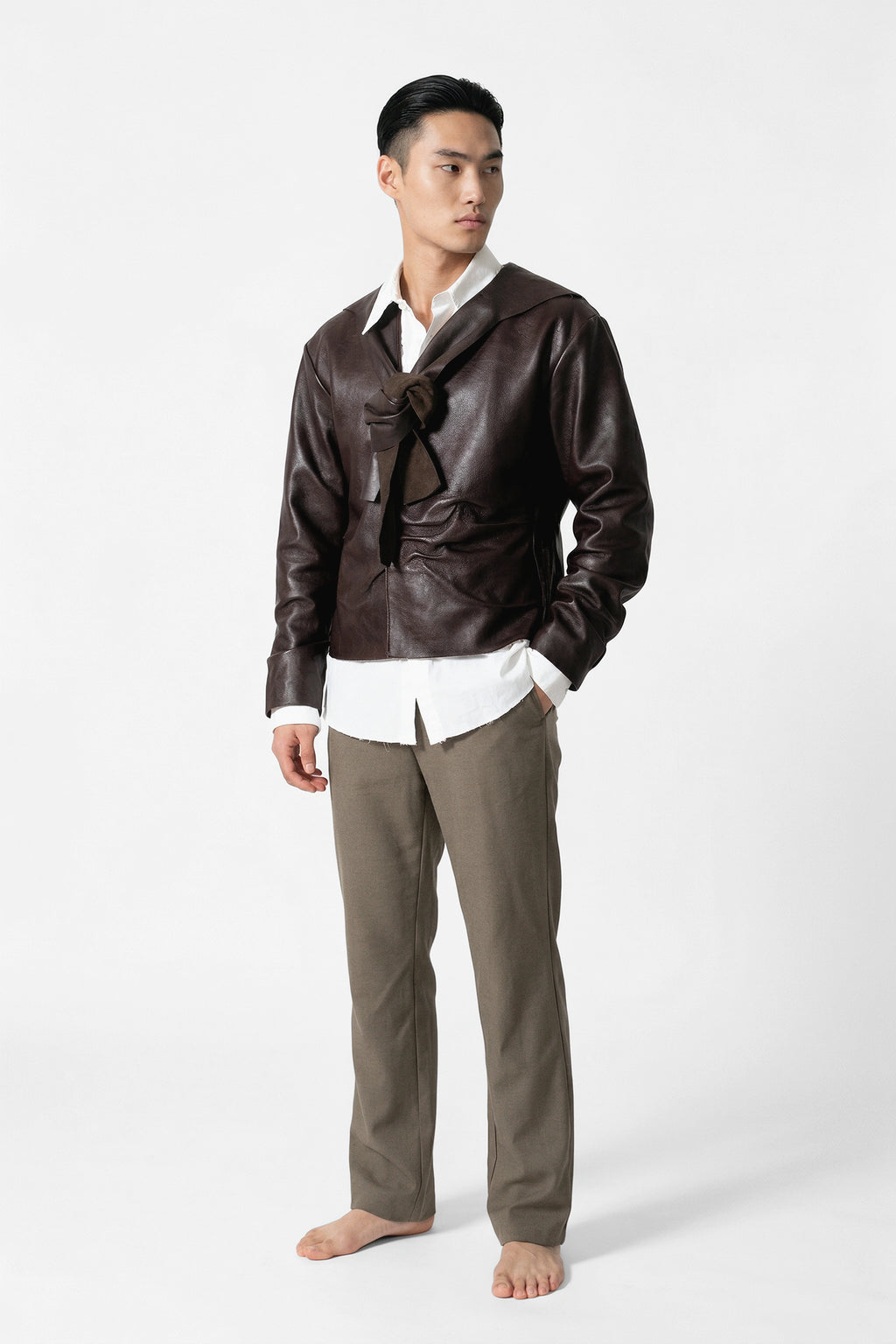 Leather Sweater