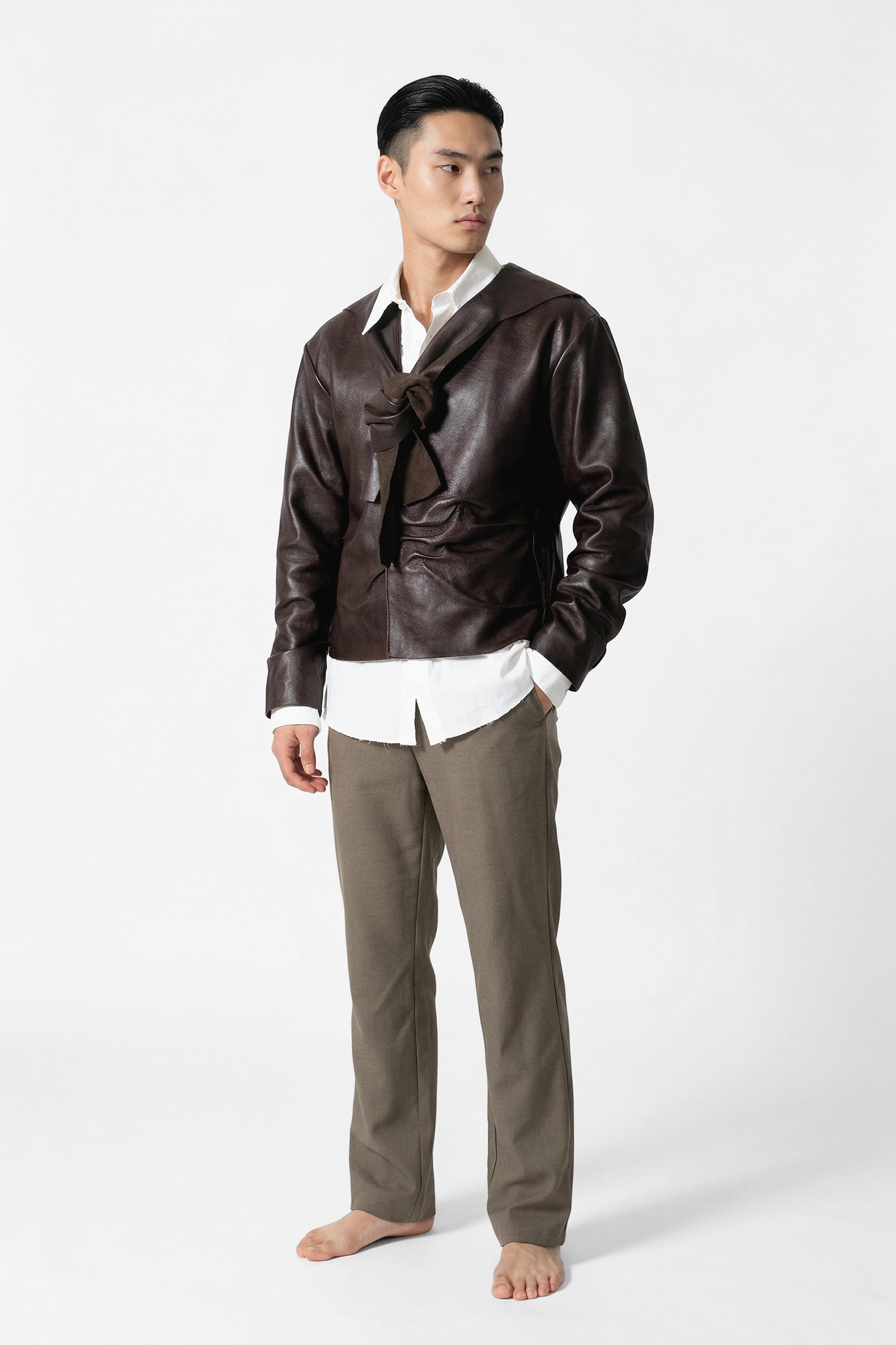 Leather Sweater