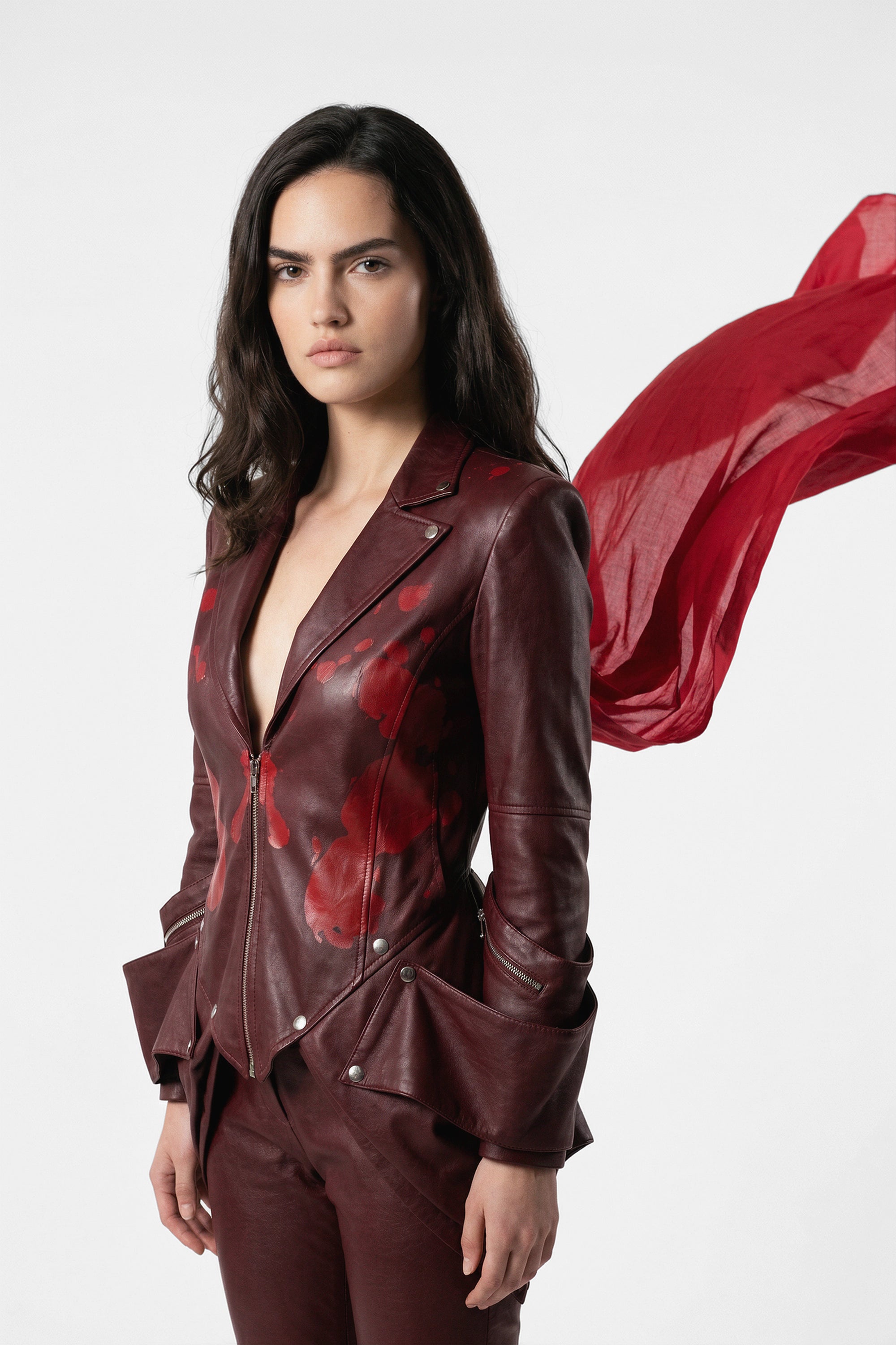 Structured Burgundy Jacket