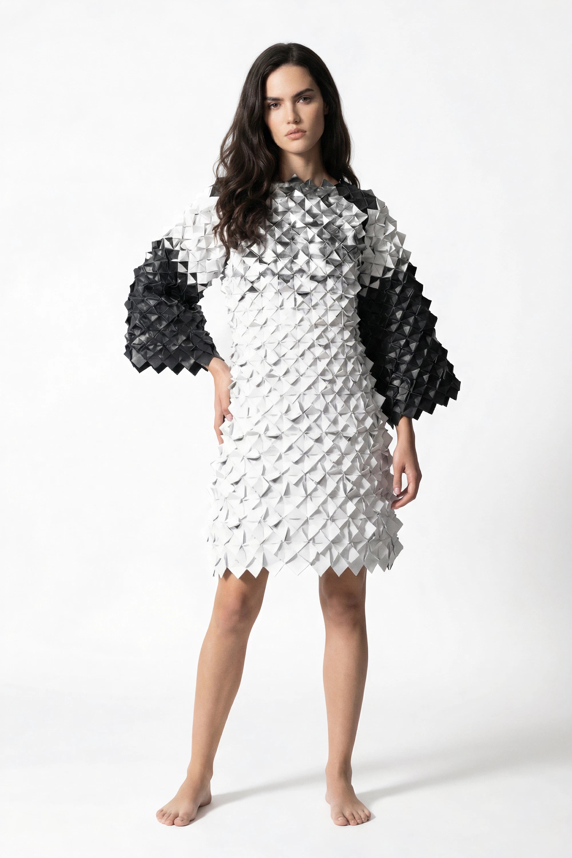 Modular Dress in Reclaimed Leather