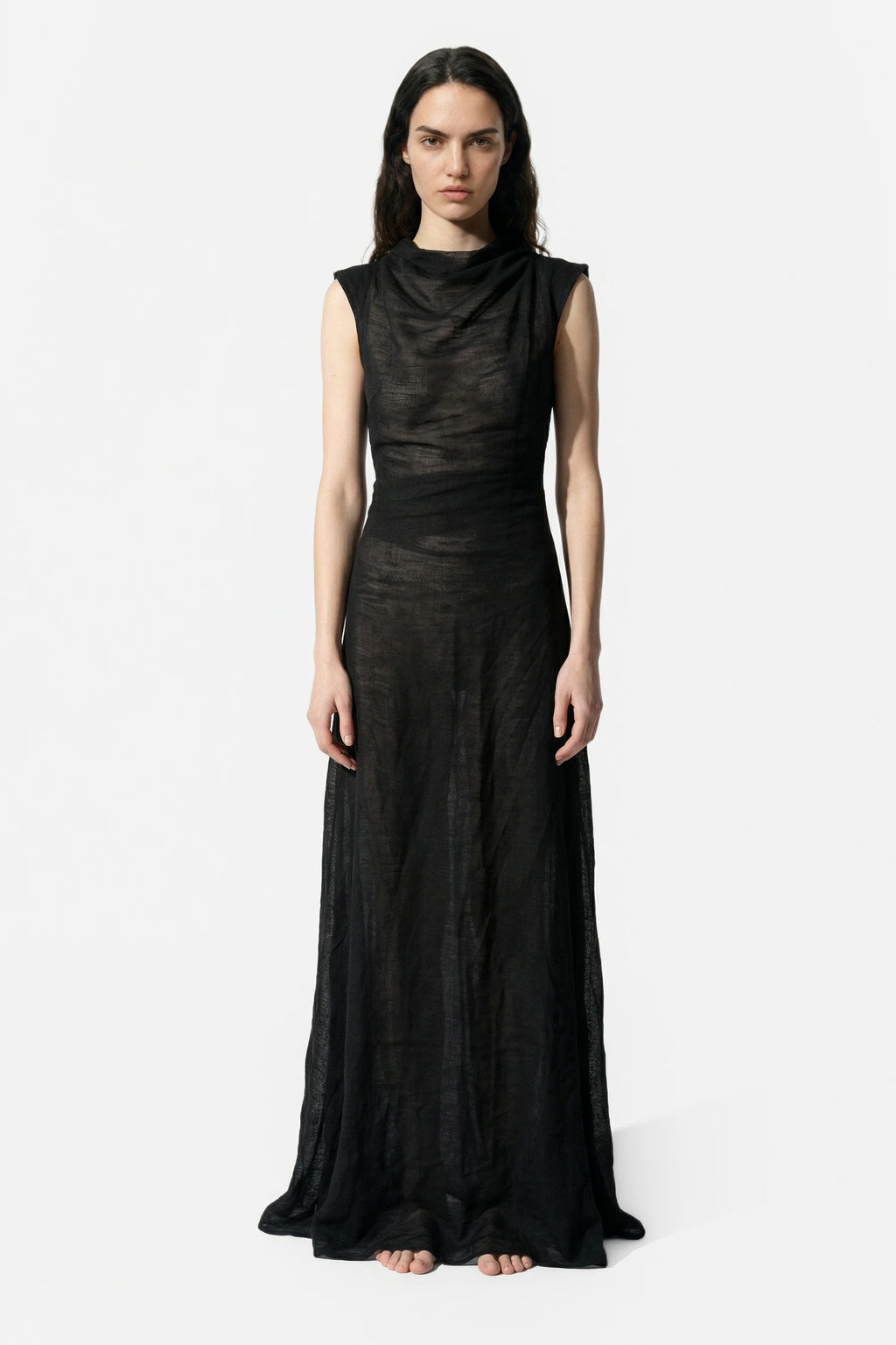 Black see-through dress