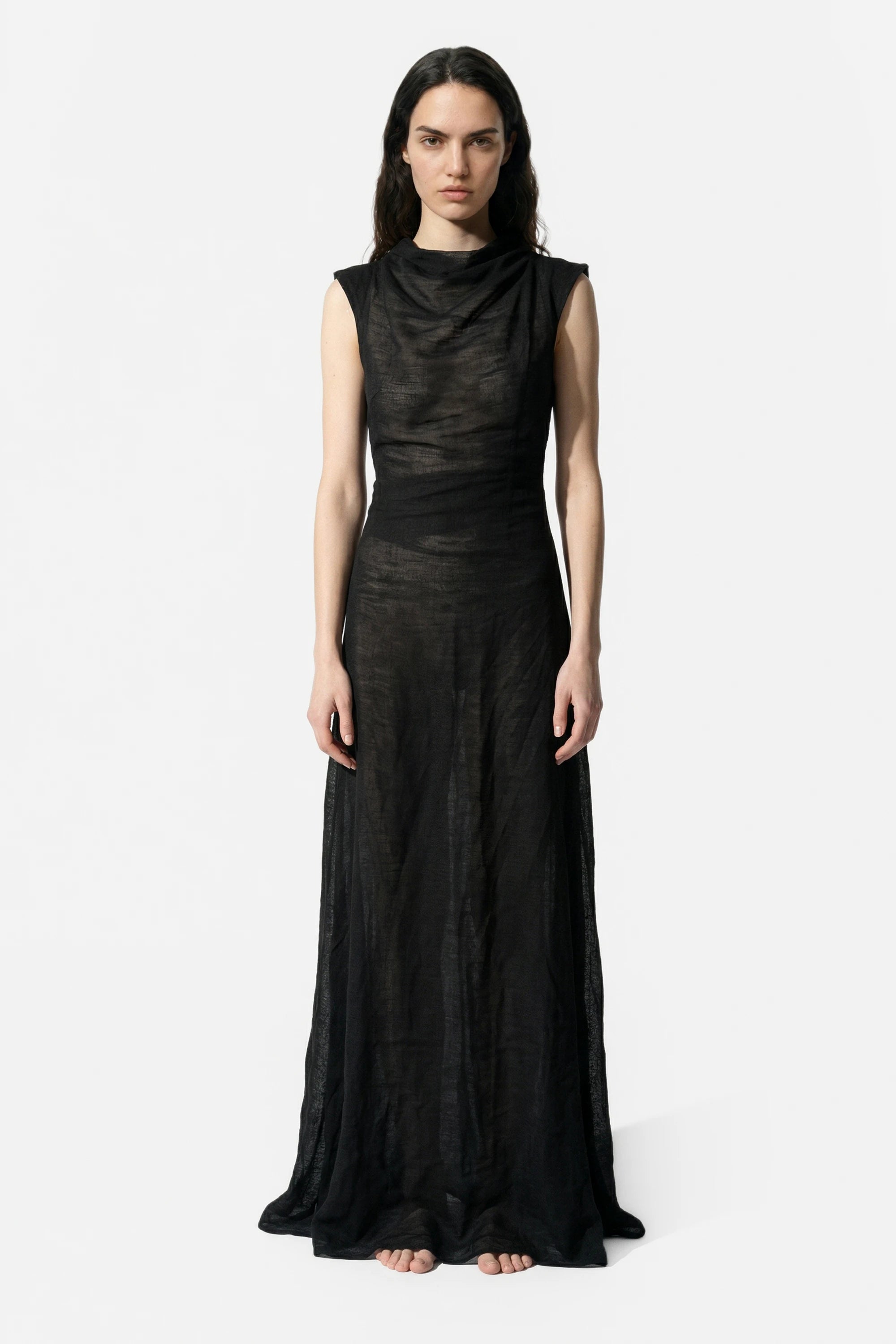 Black see-through dress