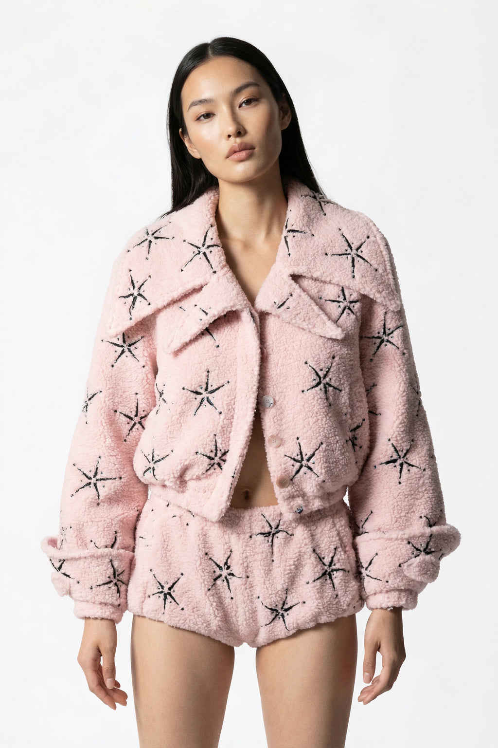 Starstitch Fleece Set with printed tights