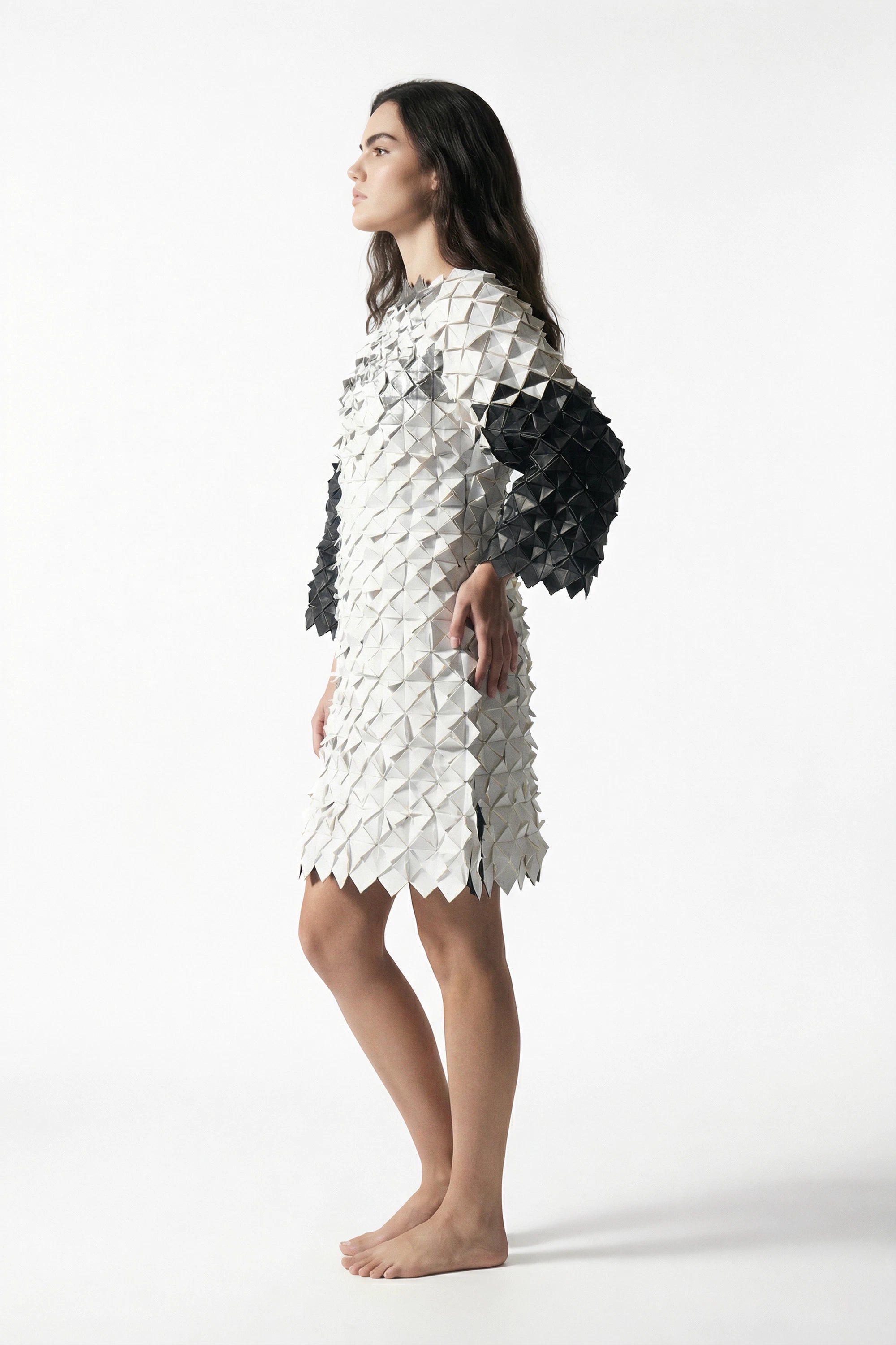 Modular Dress in Reclaimed Leather