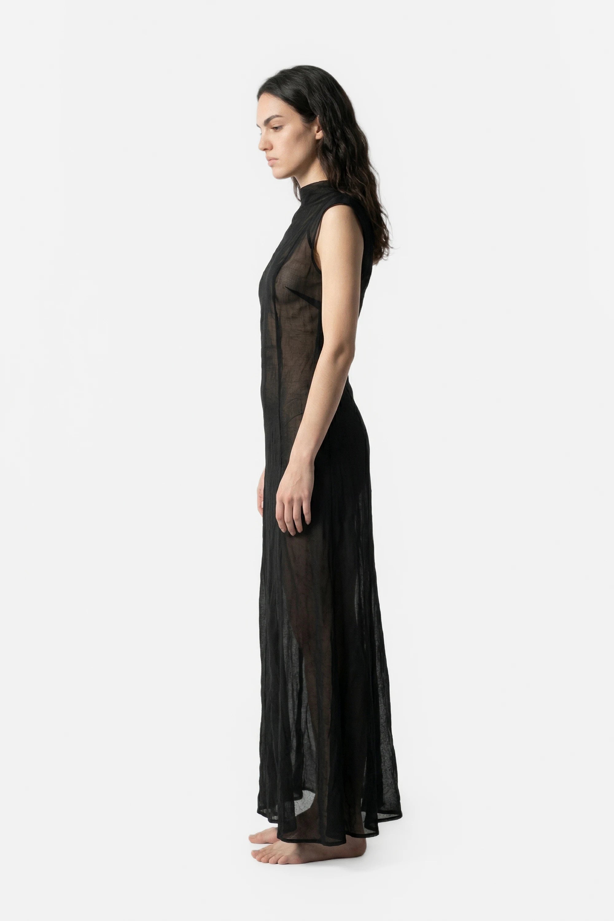 Black see-through dress