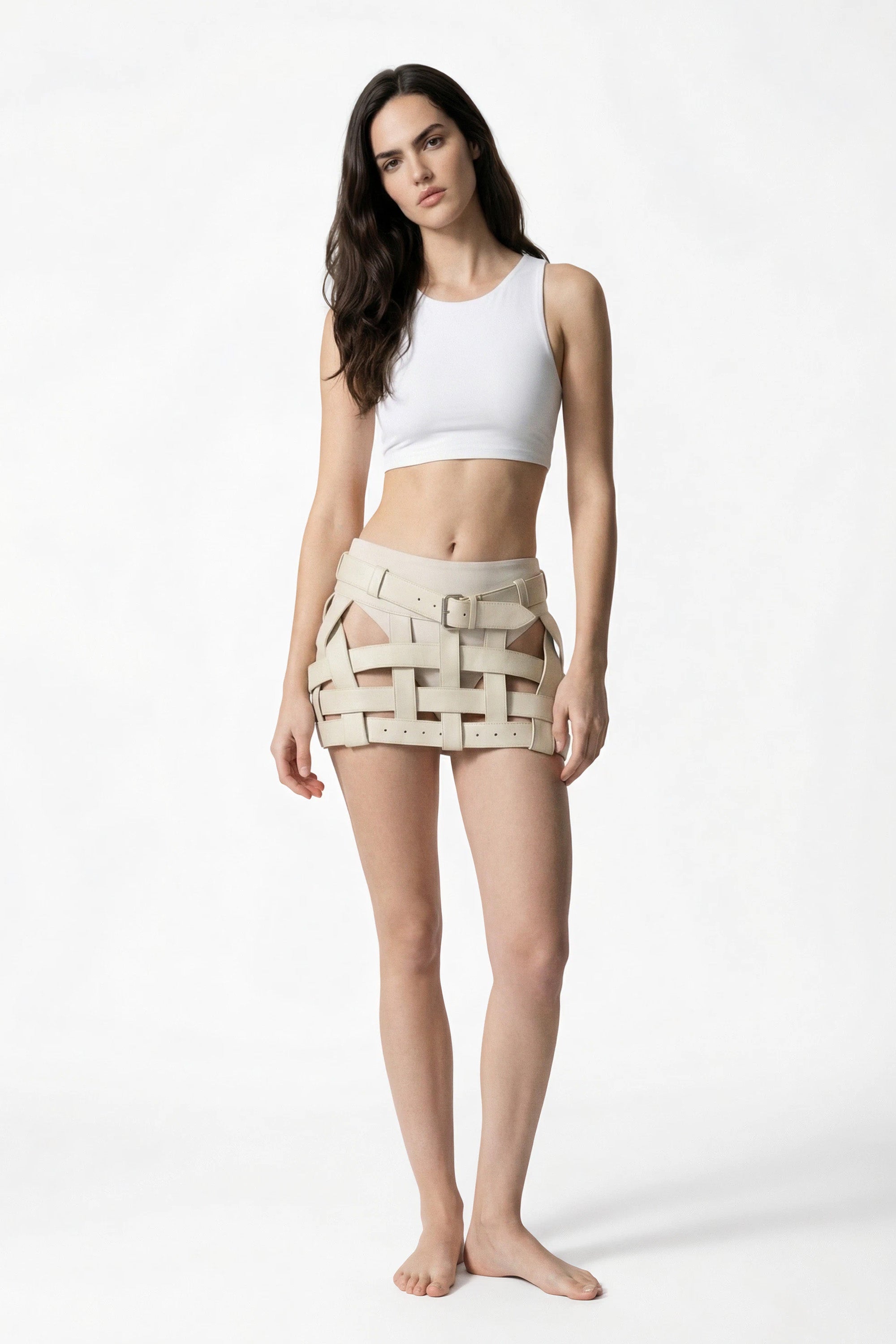 White Belt Skirt