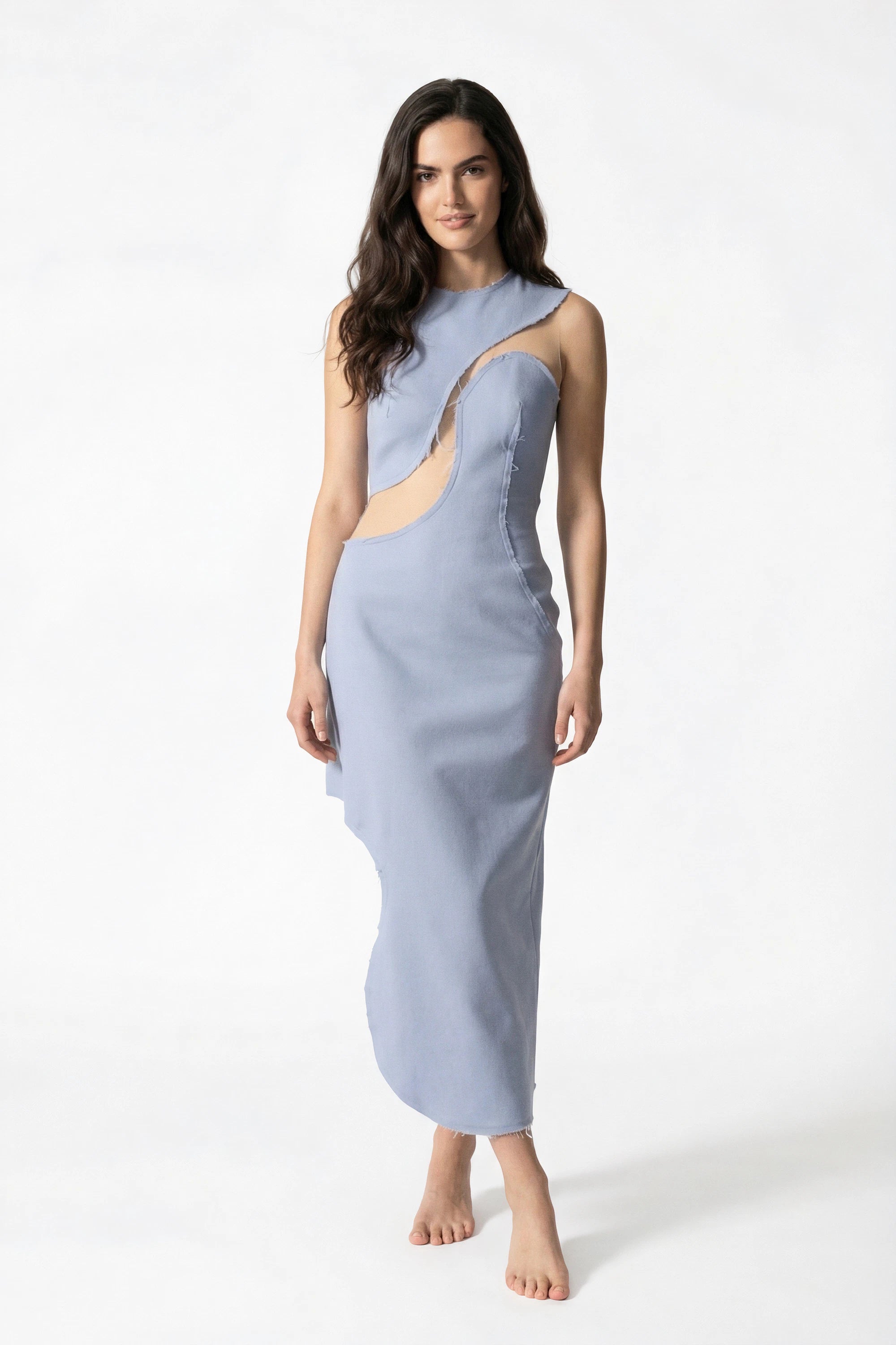 Frayline Cutout Dress