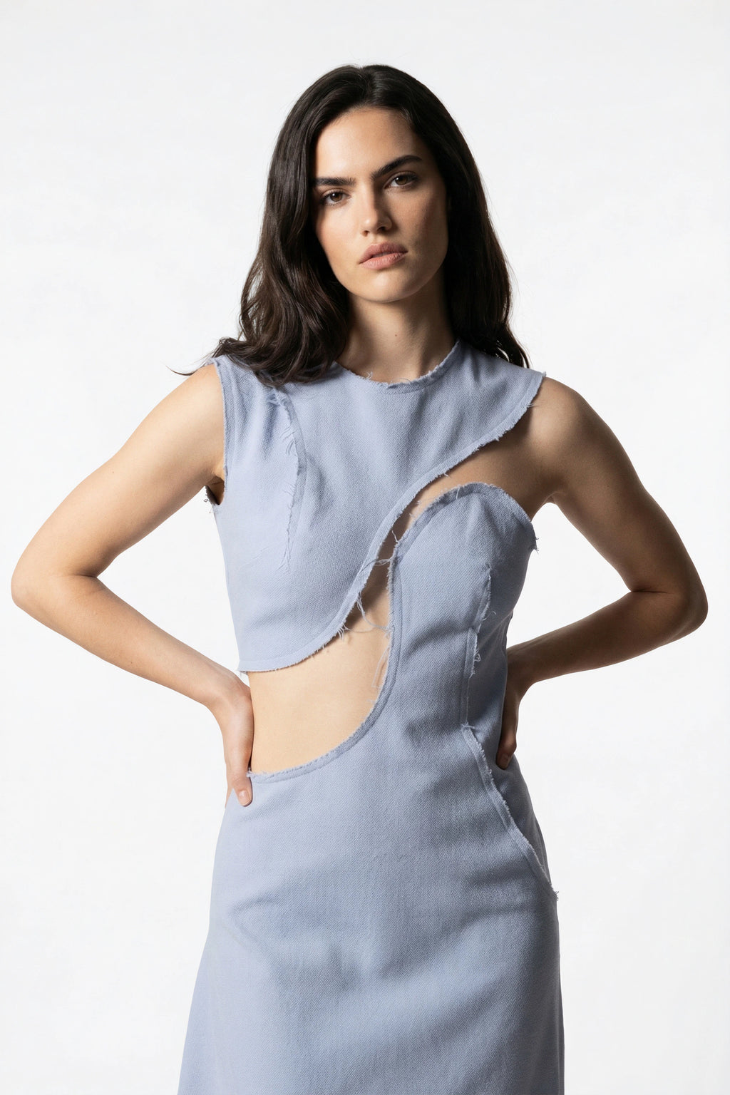 Frayline Cutout Dress