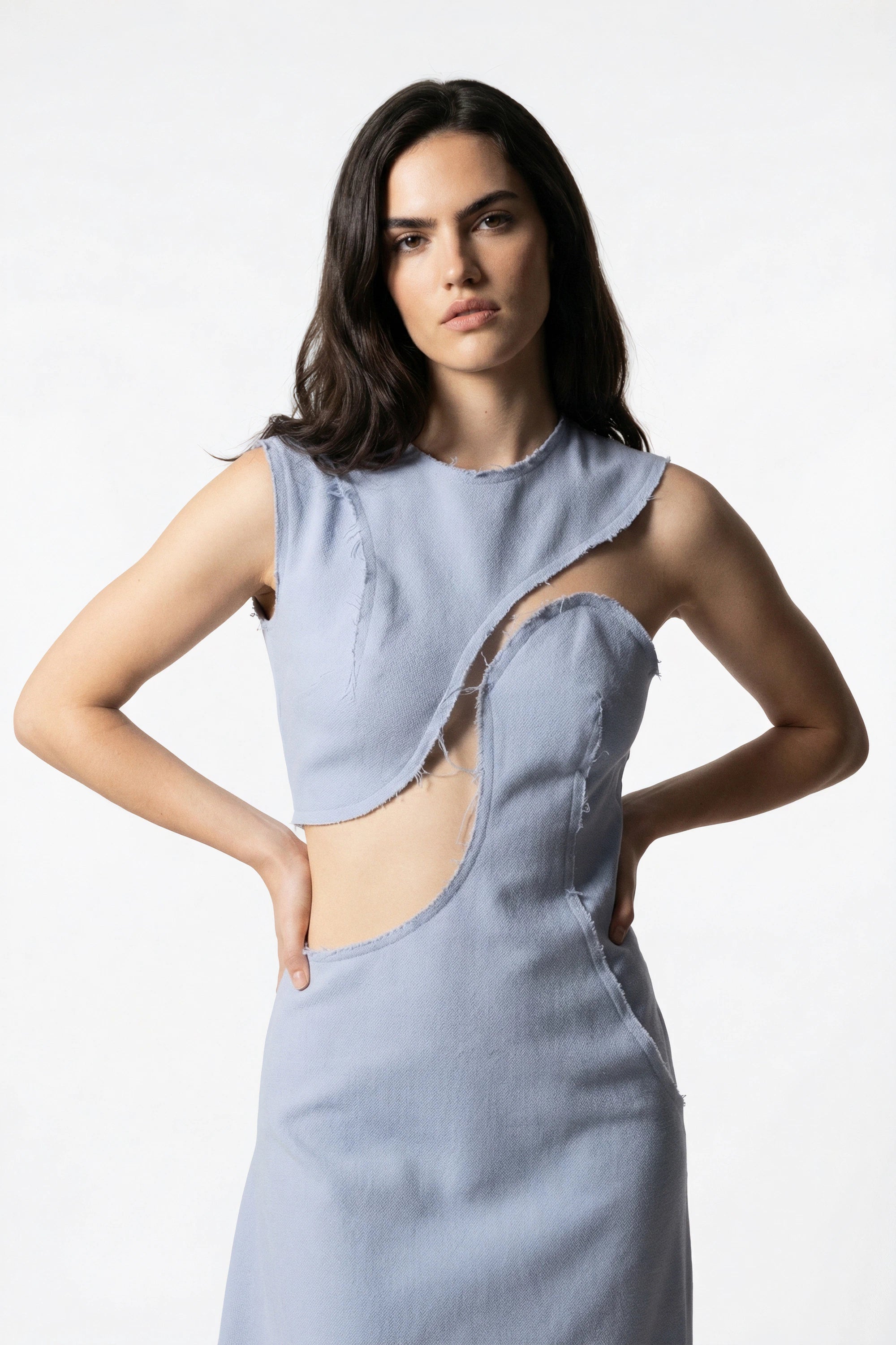 Frayline Cutout Dress